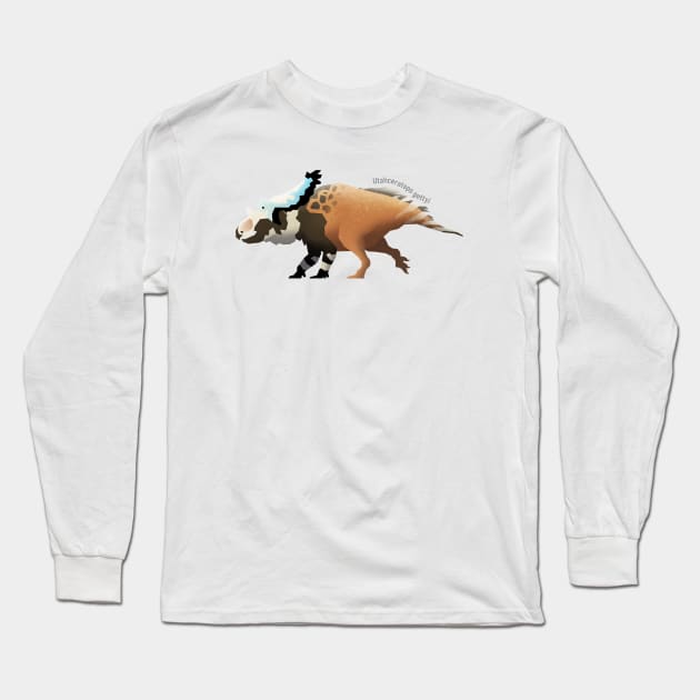 Utahceratops gettyi Long Sleeve T-Shirt by I Draws Dinosaurs